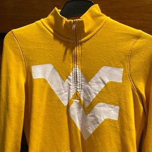 Victorias Secret PINK 1/4 Zip WVU Sweatshirt (yellow)